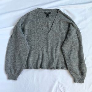 V-Neck Cropped Sweater